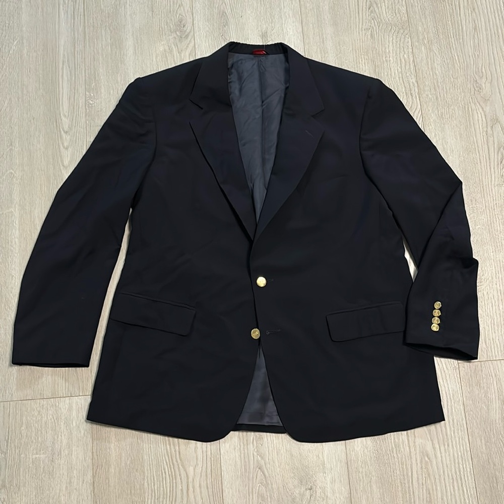 🔥BUNDLESALE 46R Christopher Hayes gold button sports coat suit jacket blazer